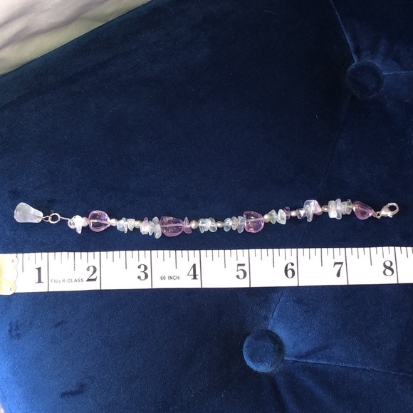 Lilac & Pearl Sterling Silver Bracelet - Picture 12 of 15